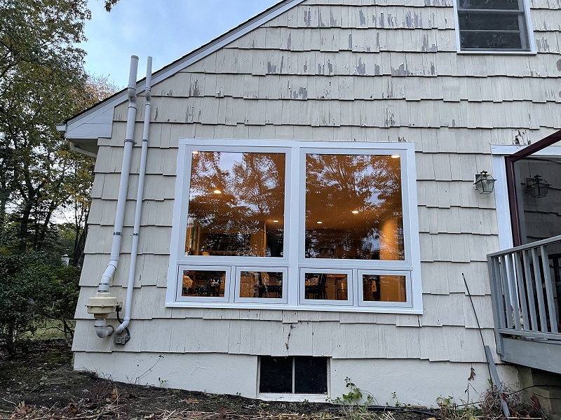 Rot free PVC trim was used on the exterior of the project